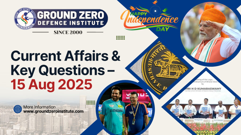 Current Affairs 15 August 2025 for All Competitive Exams