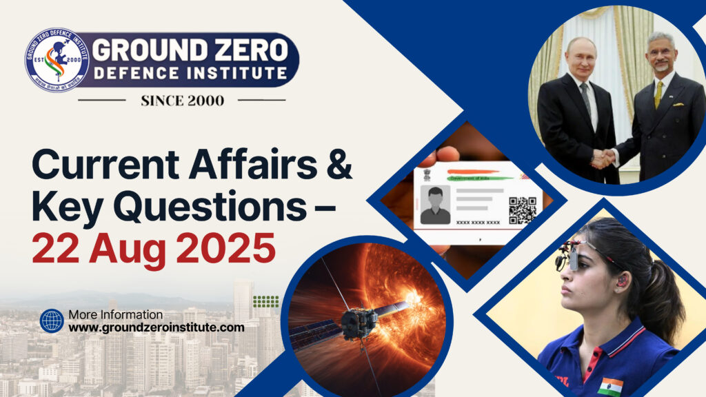 Current Affairs 22 August 2025 for All Competitive Exams
