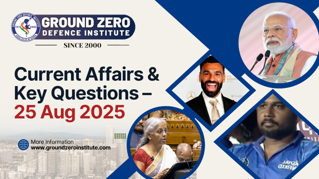 Current Affairs 25 August 2025 for All Competitive Exams