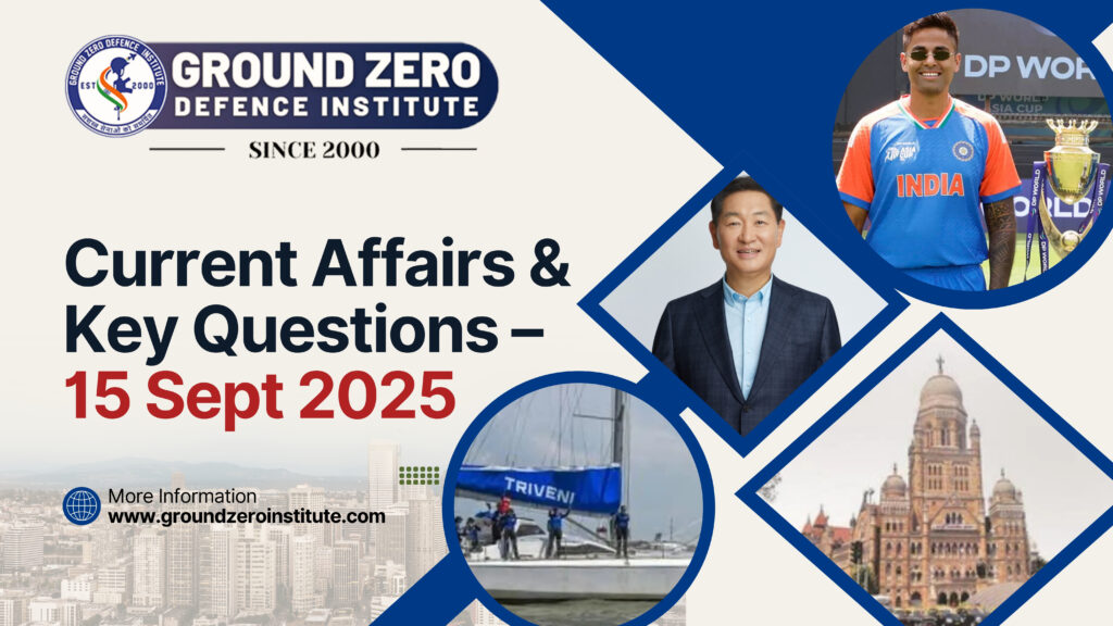 Current Affairs 15 September 2025 for All Competitive Exams
