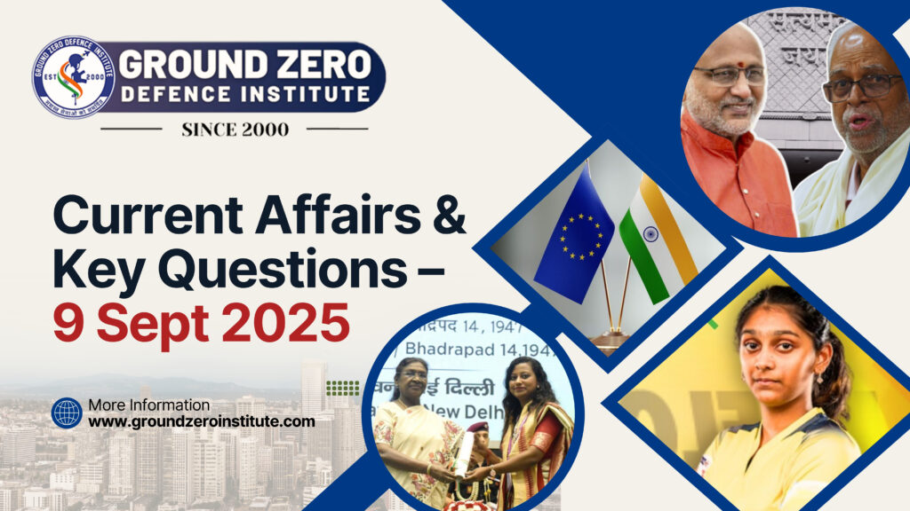 Current Affairs 9 September for All Competitive Exams