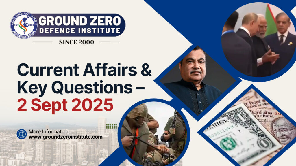 Current Affairs 2 september for All Competitive Exams
