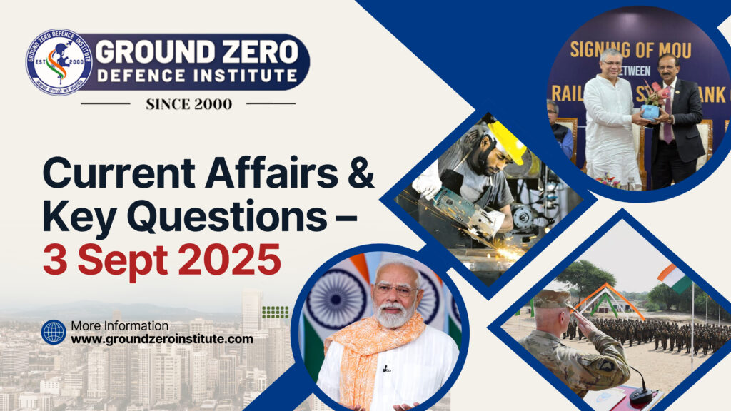 Current Affairs 3 september for All Competitive Exams