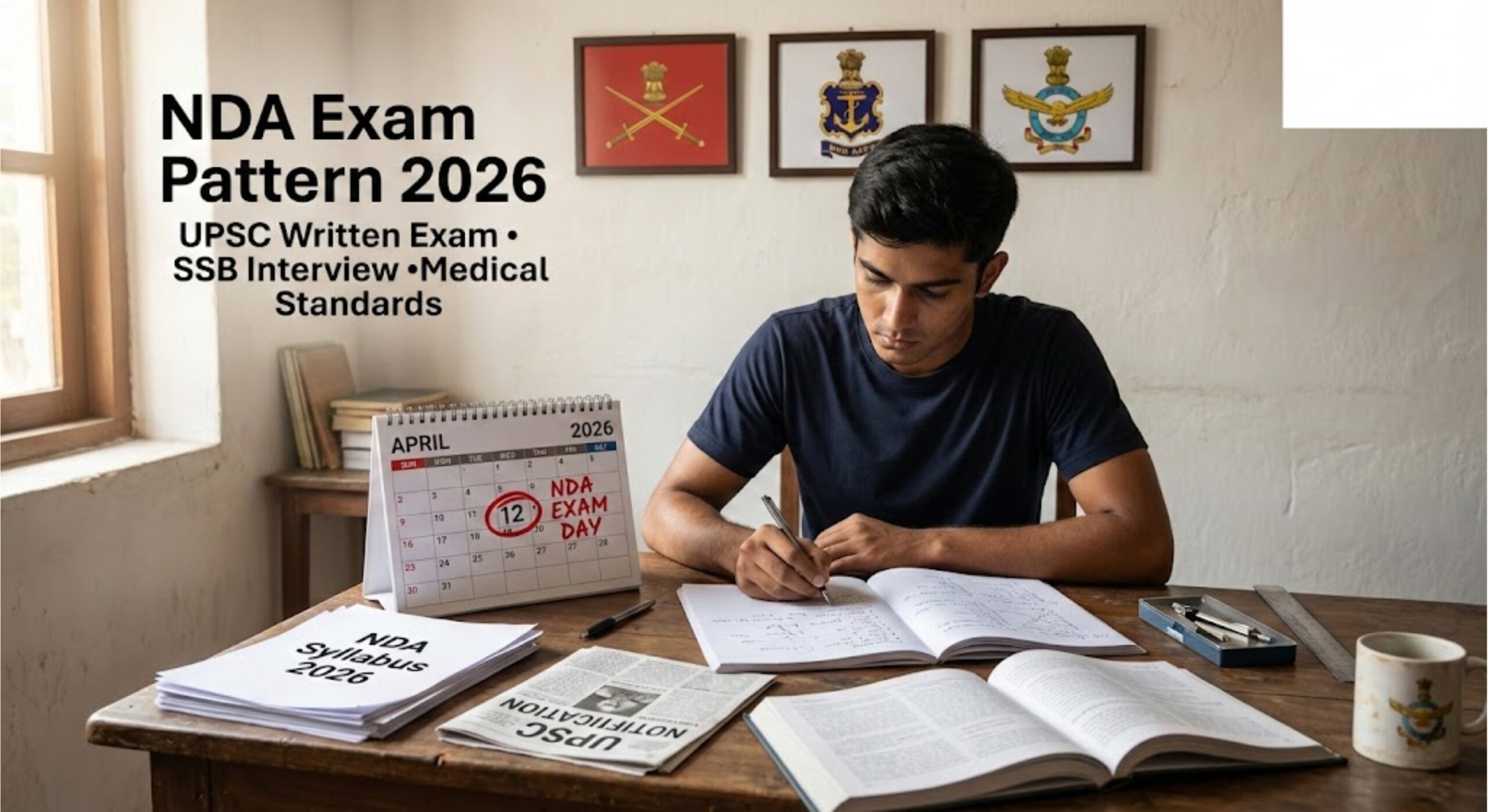 NDA Exam Pattern 2026 Explained Written Test, SSB & Medical Standards